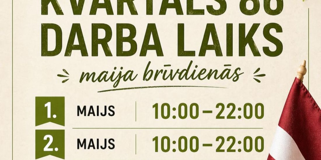 Darbo laikas gegužės &scaron;venčių dienomis